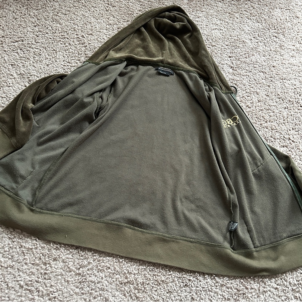 BCBGMaxAzria Olive Green Velour Zip Up Embroidered Studded Size Large - Picture 2 of 12